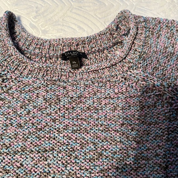 TALBOTS SHAKER STYLE SPECKLED COLOR SWEATER - Picture 2 of 4